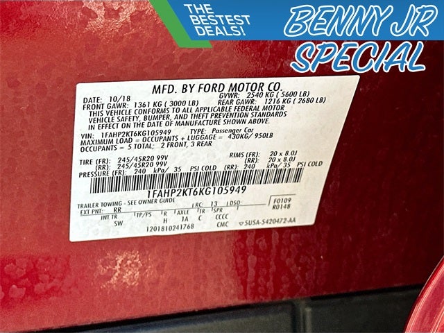 2019 Ford Taurus SHO 3.5 V6 ECOBOOST