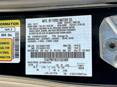 2018 Ford Mustang GT Premium PERFORMANCE PACKAGE