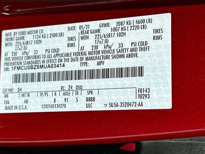 2021 Ford Escape Hybrid SE