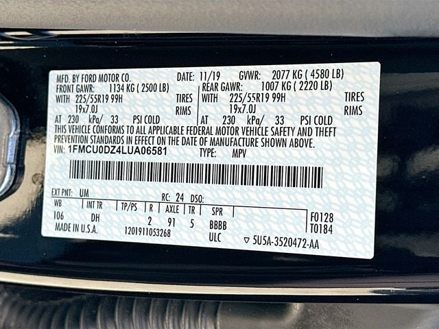 2020 Ford Escape Titanium Hybrid