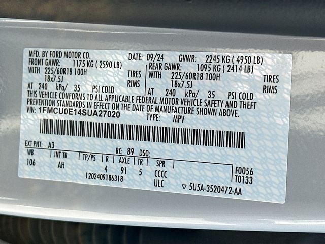 2025 Ford Escape Plug-In Hybrid Base PREMIUM