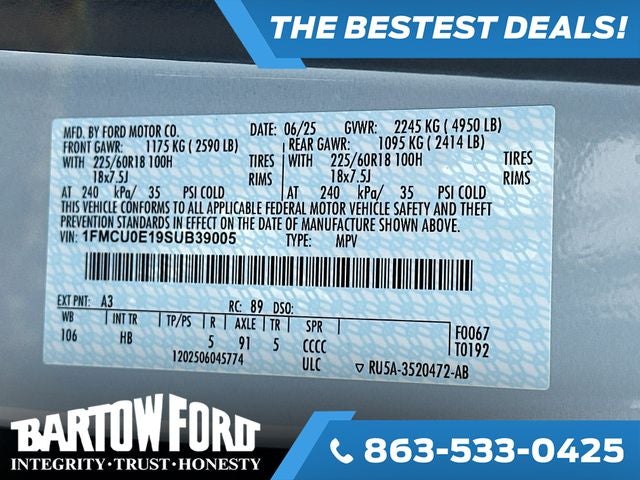 2025 Ford Escape Plug-In Hybrid Base