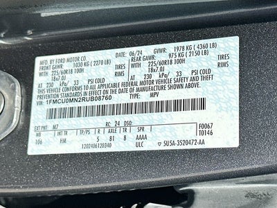 2024 Ford Escape ST-Line TECH PACKAGE
