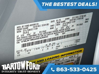 2025 Ford Expedition Max Platinum STEALTH PERFORMANCE PACKAGE