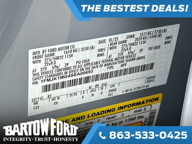 2025 Ford Expedition Max Platinum STEALTH PERFORMANCE PACKAGE