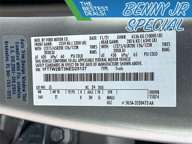 2022 Ford F-250SD Limited 6.7 DIESEL