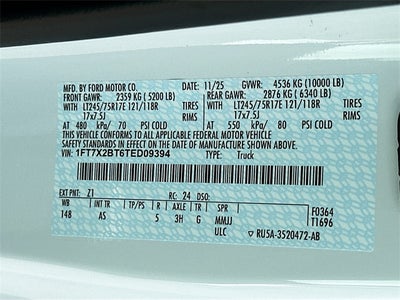 2026 Ford F-250SD XL 4WD SUPER CAB