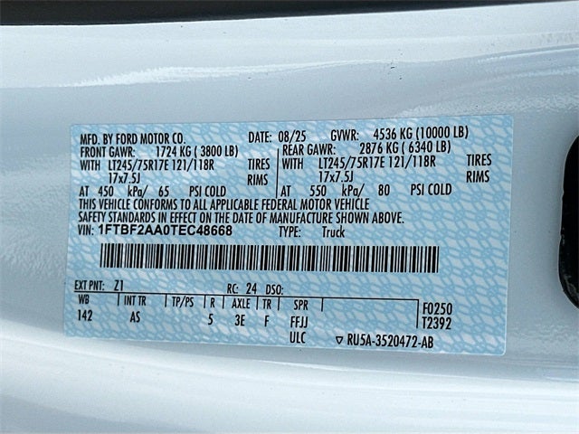 2026 Ford F-250SD XL 2WD REG CAB