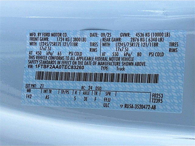 2026 Ford F-250SD XL 2WD REG CAB