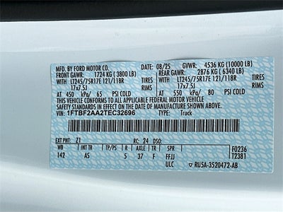 2026 Ford F-250SD XL 4WD REG CAB