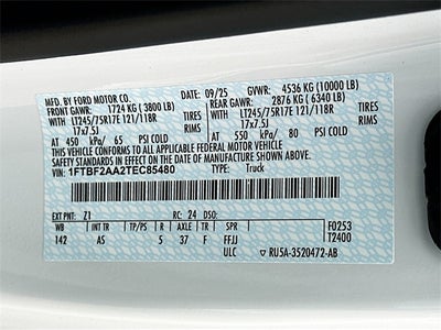 2026 Ford F-250SD XL 2WD REG CAB