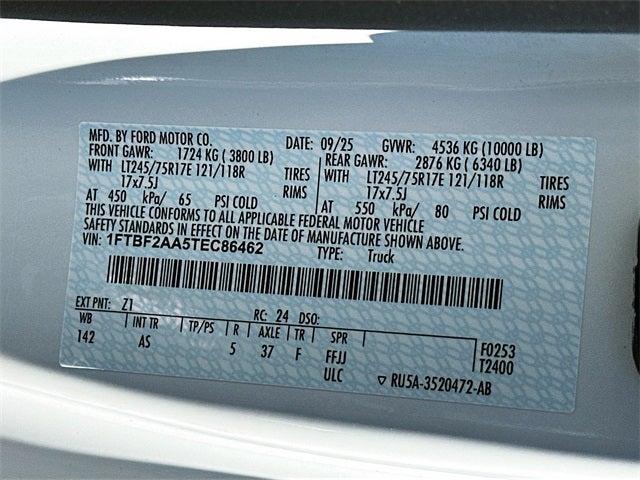 2026 Ford F-250SD XL 2WD REG CAB