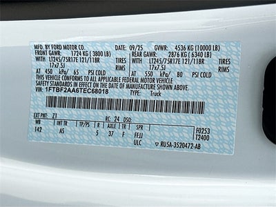 2026 Ford F-250SD XL 2WD REG CAB