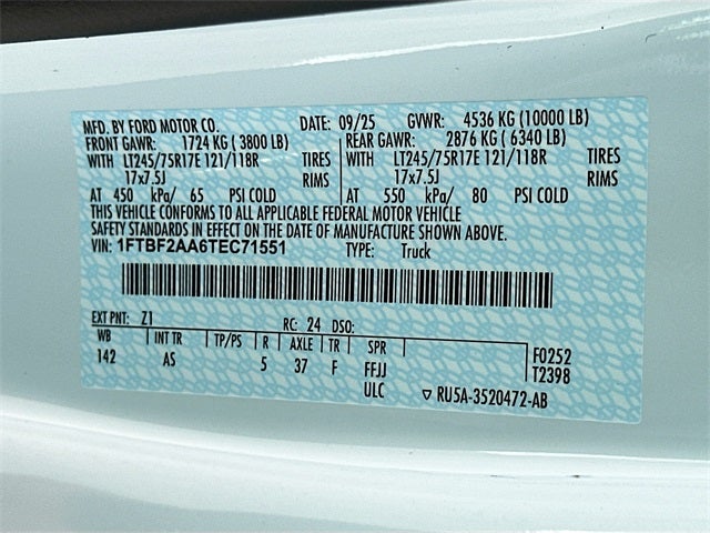 2026 Ford F-250SD XL 2WD REG CAB