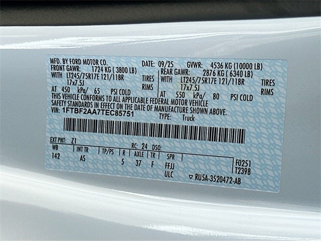 2026 Ford F-250SD XL 2WD REG CAB