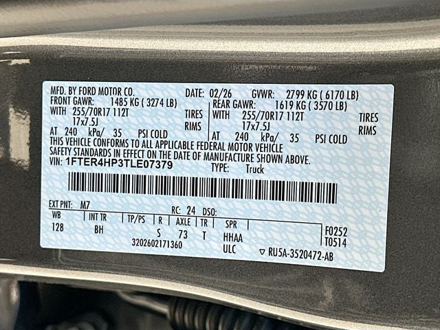 2026 Ford Ranger XLT / LIFTED WHEELS & TIRES