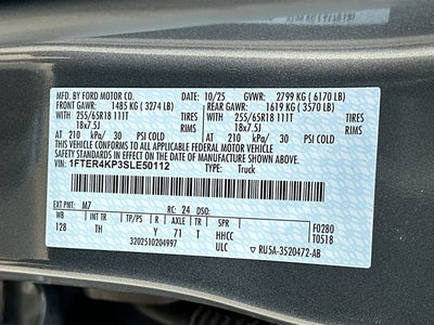 2025 Ford Ranger Lariat 2.7 ECOBOOST