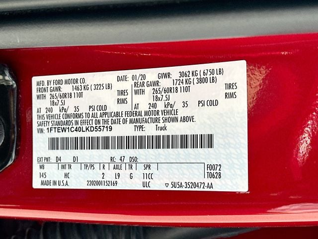 2020 Ford F-150 Lariat 3.5 ECOBOOST