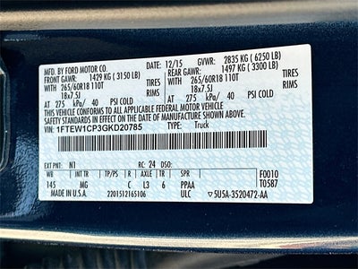 2016 Ford F-150 XLT 2.7 ECOBOOST