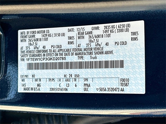 2016 Ford F-150 XLT 2.7 ECOBOOST