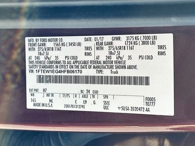 2017 Ford F-150 XLT 3.5 ECOBOOST