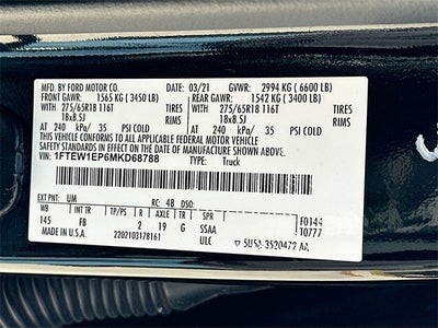 2021 Ford F-150 XLT 2.7 ECOBOOST