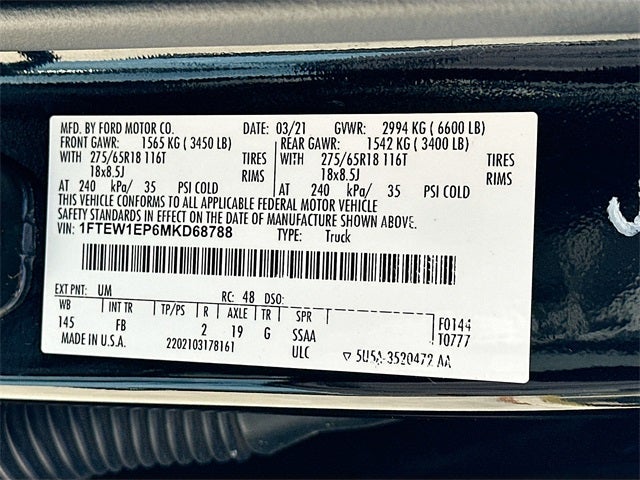 2021 Ford F-150 XLT 2.7 ECOBOOST