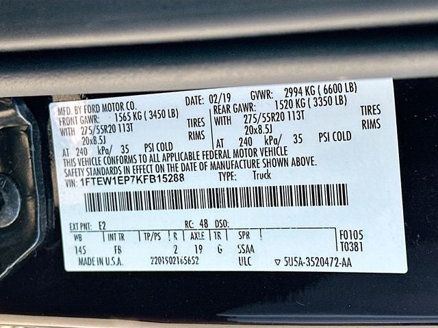 2019 Ford F-150 XLT 2.7 ECOBOOST