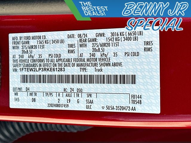 2024 Ford F-150 STX 2.7 ECOBOOST