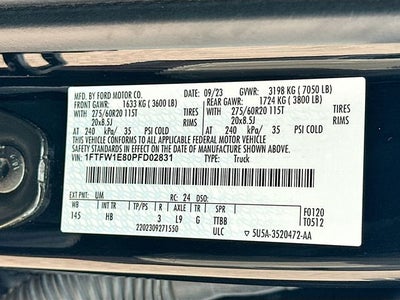 2023 Ford F-150 Lariat 3.5 ECOBOOST