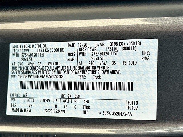 2021 Ford F-150 Platinum 3.5 ECOBOOST