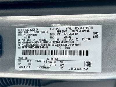 2021 Ford F-150 Lariat 3.5 POWERBOOST