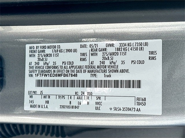 2021 Ford F-150 Lariat 3.5 POWERBOOST