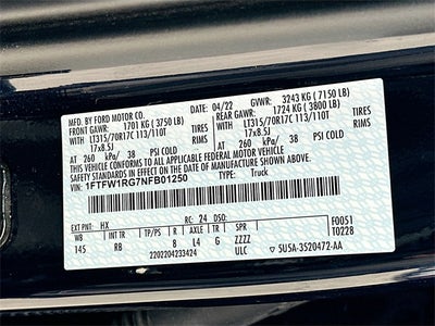 2022 Ford F-150 Raptor 3.5 HIGH OUTPUT