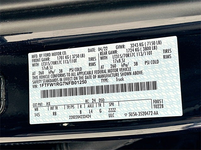 2022 Ford F-150 Raptor 3.5 HIGH OUTPUT