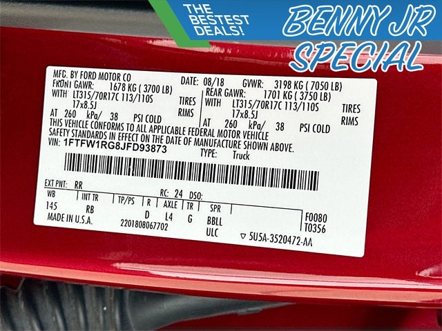 2018 Ford F-150 Raptor 3.5 ECOBOOST