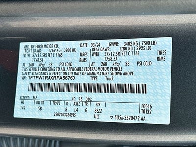 2024 Ford F-150 Raptor R PACKAGE