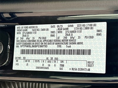 2025 Ford F-150 Lariat 5.0 V8