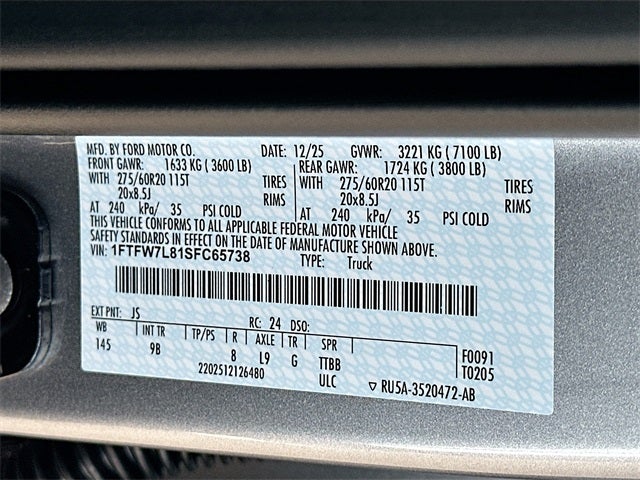 2025 Ford F-150 Platinum 4WD SUPERCREW