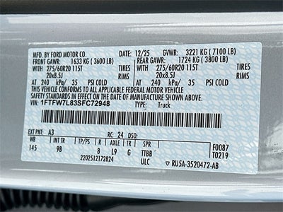 2025 Ford F-150 Platinum 4WD SUPERCREW