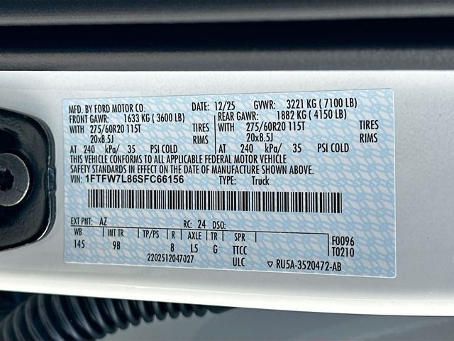 2025 Ford F-150 Platinum 4WD SUPERCREW