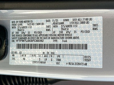 2025 Ford F-150 Platinum 4WD SUPERCREW