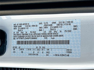 2025 Ford F-150 Platinum 4WD SUPERCREW