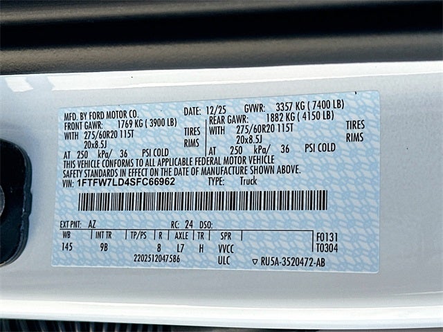 2025 Ford F-150 Platinum 4WD SUPERCREW