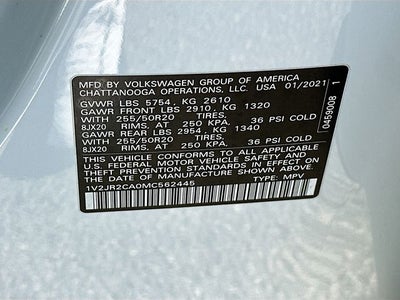 2021 Volkswagen Atlas 3.6L V6 SE w/Technology