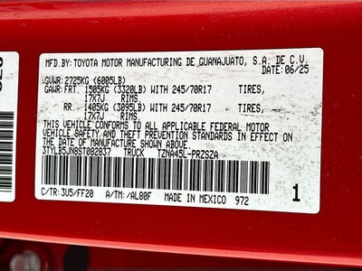 2025 Toyota Tacoma SR5