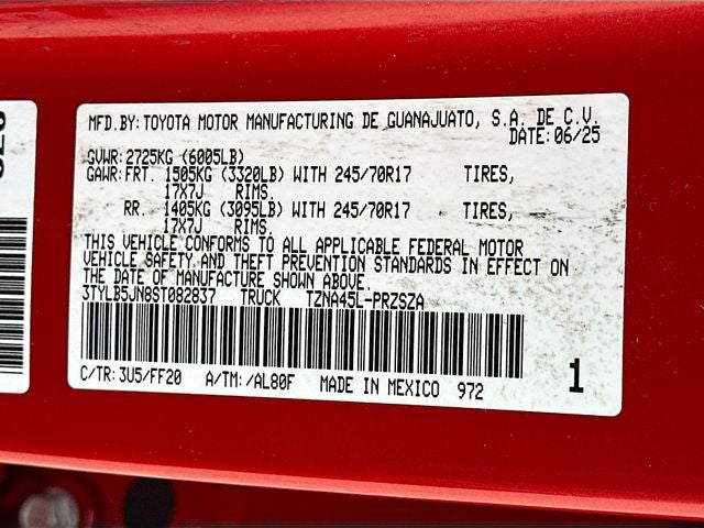 2025 Toyota Tacoma SR5