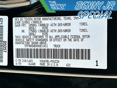 2022 Toyota Tundra Platinum 3.4 V6