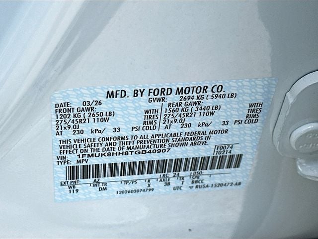 2026 Ford Explorer Platinum
