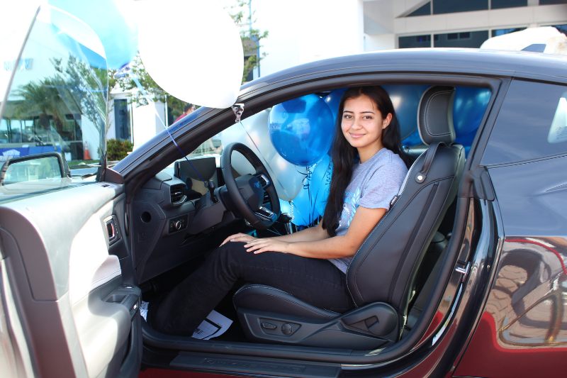 student-roxana new car